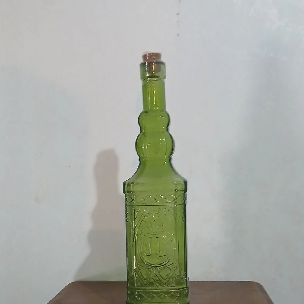 Source Unknown Green Glass Bottle with Cork